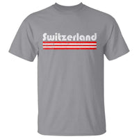 Vintage Switzerland Retro Distressed Graphic T Shirt Patriotic Swiss Heritage Pride Souvenir