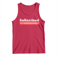Vintage Switzerland Retro Distressed Graphic Tank Top Patriotic Swiss Heritage Pride Souvenir