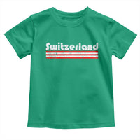 Vintage Switzerland Retro Distressed Graphic Toddler T Shirt Patriotic Swiss Heritage Pride Souvenir