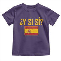 Funny Y Si Si Spain Flag Distressed Retro Graphic Toddler T Shirt What If Espanol Patriotic Spanish Espana Pride