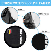 Belgique Belgium Flag Shield Minimalist Graphic Spare Tire Cover French Belgian Pride and European Heritage Souvenir