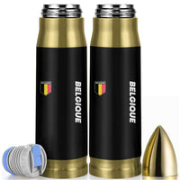 Belgique Belgium Flag Shield Minimalist Graphic Bullet Tumbler French Belgian Pride and European Heritage Souvenir
