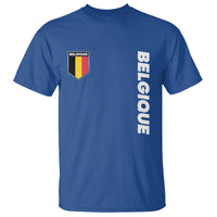 Minimalist Belgique Belgium Flag Shield Graphic T Shirt French Belgian Pride and European Heritage Souvenir