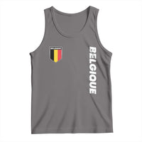 Belgique Belgium Flag Shield Minimalist Graphic Tank Top French Belgian Pride and European Heritage Souvenir