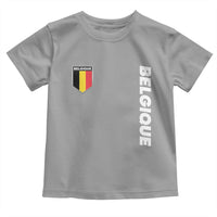 Minimalist Belgique Belgium Flag Shield Graphic Toddler T Shirt French Belgian Pride and European Heritage Souvenir