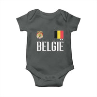 Royal Coat of Arms Belgie Crest Graphic Baby Onesie Traditional Belgium Belgian Flag and Lion Heritage Pride Gift