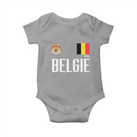 Royal Coat of Arms Belgie Crest Graphic Baby Onesie Traditional Belgium Belgian Flag and Lion Heritage Pride Gift