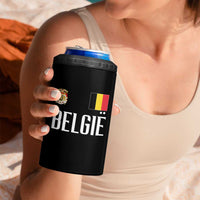 Royal Coat of Arms Belgie Crest Graphic 4 in 1 Can Cooler Tumbler Traditional Belgium Belgian Flag and Lion Heritage Pride Gift