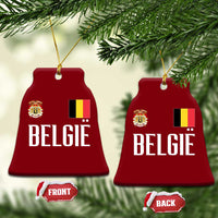 Royal Coat of Arms Belgie Crest Graphic Ceramic Ornament Traditional Belgium Belgian Flag and Lion Heritage Pride Gift