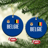 Royal Coat of Arms Belgie Crest Graphic Ceramic Ornament Traditional Belgium Belgian Flag and Lion Heritage Pride Gift