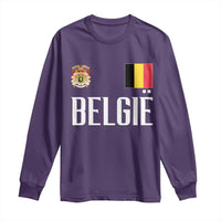 Royal Coat of Arms Belgie Crest Graphic Long Sleeve Shirt Traditional Belgium Belgian Flag and Lion Heritage Pride Gift