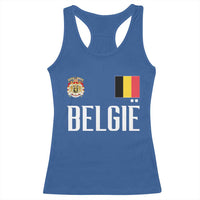 Royal Coat of Arms Belgie Crest Graphic Racerback Tank Top Traditional Belgium Belgian Flag and Lion Heritage Pride Gift