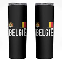 Royal Coat of Arms Belgie Crest Graphic Skinny Tumbler Traditional Belgium Belgian Flag and Lion Heritage Pride Gift