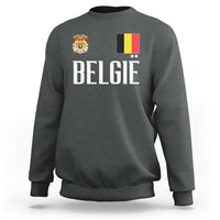 Royal Coat of Arms Belgie Crest Graphic Sweatshirt Traditional Belgium Belgian Flag and Lion Heritage Pride Gift
