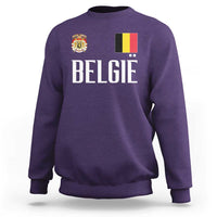 Royal Coat of Arms Belgie Crest Graphic Sweatshirt Traditional Belgium Belgian Flag and Lion Heritage Pride Gift