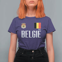 Royal Coat of Arms Belgie Crest Graphic T Shirt For Women Traditional Belgium Belgian Flag and Lion Heritage Pride Gift