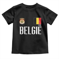 Royal Coat of Arms Belgie Crest Graphic Toddler T Shirt Traditional Belgium Belgian Flag and Lion Heritage Pride Gift