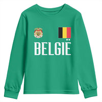 Royal Coat of Arms Belgie Crest Graphic Youth Sweatshirt Traditional Belgium Belgian Flag and Lion Heritage Pride Gift