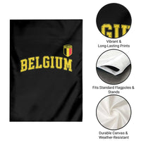 Vintage Belgium Varsity Style Distressed Graphic Garden Flag Classic Collegiate Belgian Pride