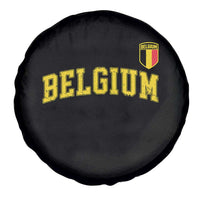 Vintage Belgium Varsity Style Distressed Graphic Spare Tire Cover Classic Collegiate Belgian Pride