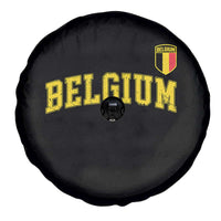 Vintage Belgium Varsity Style Distressed Graphic Spare Tire Cover Classic Collegiate Belgian Pride