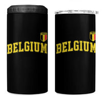 Vintage Belgium Varsity Style Distressed Graphic 4 in 1 Can Cooler Tumbler Classic Collegiate Belgian Pride