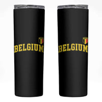 Vintage Belgium Varsity Style Distressed Graphic Skinny Tumbler Classic Collegiate Belgian Pride