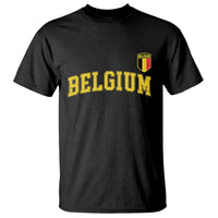 BelgiumVintage Belgium Varsity Style Distressed Graphic T Shirt Classic Collegiate Belgian Pride