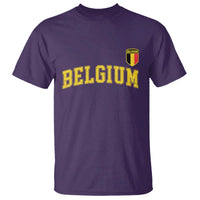 BelgiumVintage Belgium Varsity Style Distressed Graphic T Shirt Classic Collegiate Belgian Pride