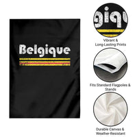 Retro Belgique Belgium Flag Distressed Graphic in French Garden Flag Proud Belgian Heritage and Country Roots Pride Gift