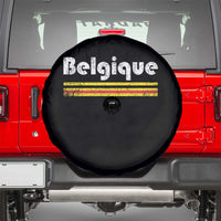 Retro Belgique Belgium Flag Distressed Graphic in French Spare Tire Cover Proud Belgian Heritage and Country Roots Pride Gift