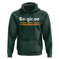 Retro Belgique Belgium Flag Distressed Graphic in French Hoodie Proud Belgian Heritage and Country Roots Pride Gift