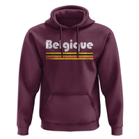 Retro Belgique Belgium Flag Distressed Graphic in French Hoodie Proud Belgian Heritage and Country Roots Pride Gift