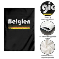 Retro Belgien Belgium Flag Distressed Graphic in German Garden Flag Proud Belgian Heritage and Country Roots Pride Gift
