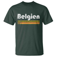 Retro Belgien Belgium Flag Distressed Graphic in German T Shirt Proud Belgian Heritage and Country Roots Pride Gift