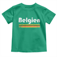 Retro Belgien Belgium Flag Distressed Graphic in German Toddler T Shirt Proud Belgian Heritage and Country Roots Pride Gift