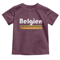 Retro Belgien Belgium Flag Distressed Graphic in German Toddler T Shirt Proud Belgian Heritage and Country Roots Pride Gift
