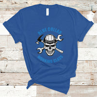 Labor Day T Shirt American Flag Happy Labor Day Blue Collar Working Class - Wonder Print Shop