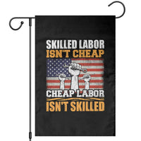 Skilled Labor Patriotic USA Flag Garden Flag Blue Collar Trade Union Hand Tools Pride Graphic
