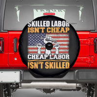 Skilled Labor Patriotic USA Flag Spare Tire Cover Blue Collar Trade Union Hand Tools Pride Graphic