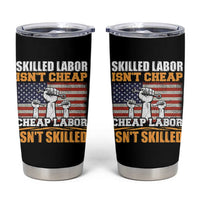 Skilled Labor Patriotic USA Flag Tumbler Cup Blue Collar Trade Union Hand Tools Pride Graphic