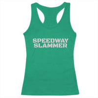 Speedway Slammer 2025 Racerback Tank Top Indiana Sarcastic - Wonder Print Shop