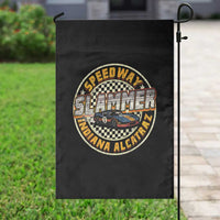 Speedway Slammer 2025 Garden Flag Indiana Alcatraz Retro Vintage Racing Graphic - Wonder Print Shop