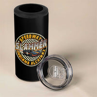 Speedway Slammer 2025 4 in 1 Can Cooler Tumbler Indiana Alcatraz Retro Vintage Racing Graphic - Wonder Print Shop