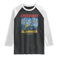 Speedway Slammer 2025 Raglan Shirt Indiana Alcatraz Vintage Racing Graphic - Wonder Print Shop