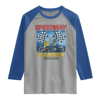 Speedway Slammer 2025 Raglan Shirt Indiana Alcatraz Vintage Racing Graphic - Wonder Print Shop