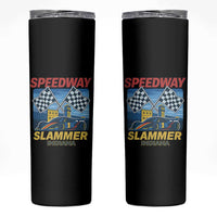 Speedway Slammer 2025 Skinny Tumbler Indiana Alcatraz Vintage Racing Graphic - Wonder Print Shop