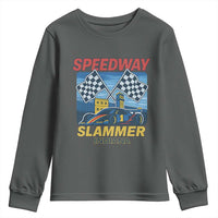 Speedway Slammer 2025 Youth Sweatshirt Indiana Alcatraz Vintage Racing Graphic - Wonder Print Shop