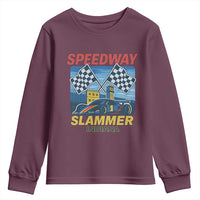 Speedway Slammer 2025 Youth Sweatshirt Indiana Alcatraz Vintage Racing Graphic - Wonder Print Shop