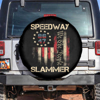Speedway Slammer 2025 Spare Tire Cover We The People Patriotic Distressed American Flag - Wonder Print Shop